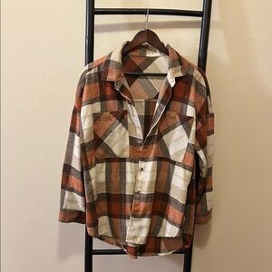 Plaid Button-Up Shirt